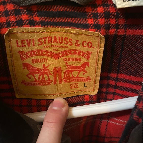 Levi’s lined canvas jacket Large Grey - Picture 3 of 3